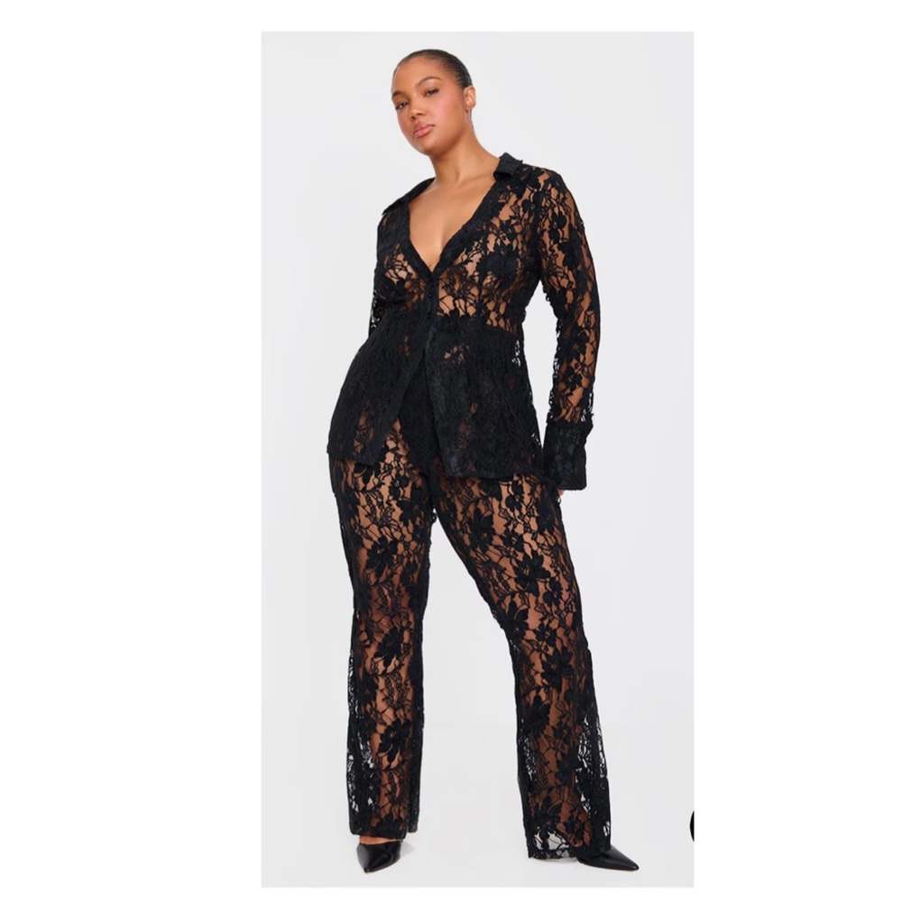 Plus Sheer Lace Top - PLT *PANTS ALSO AVAILABLE*